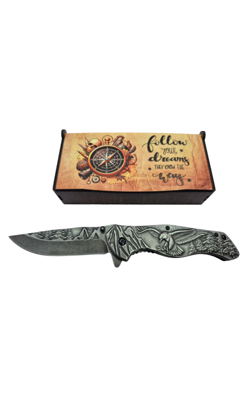 Eagle Engraved Pocket Knife