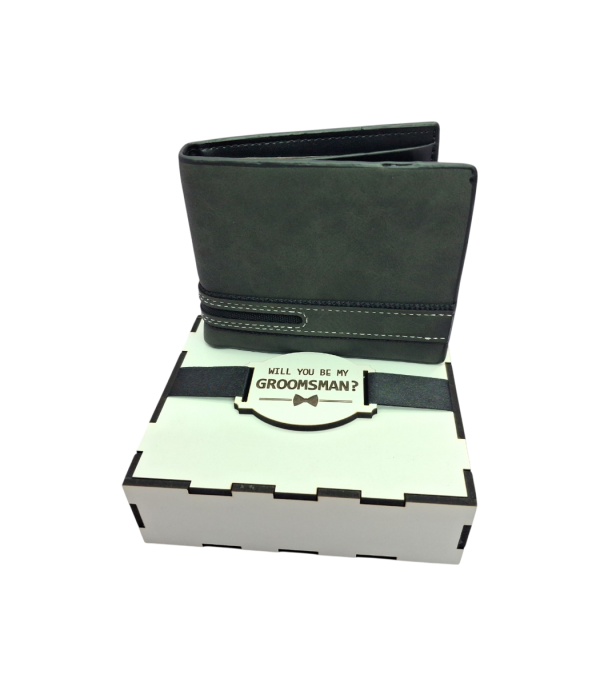 Groomsman gift box with wallet