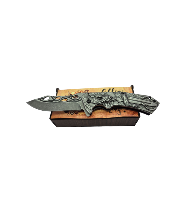 Dragon with Sword Folding Knife