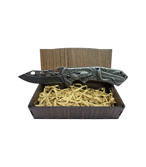 Dragon with Sword Folding Knife