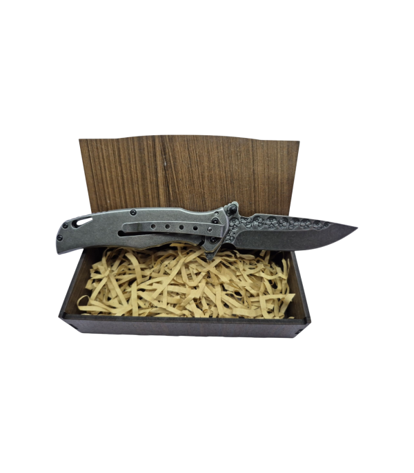 Skull on Sword Pocket Knife in Gift Box