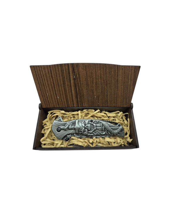 Skull on Sword Pocket Knife in Gift Box