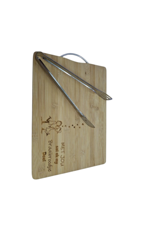Engraved Braai Board - Met jou sal ek my braaibroodjie deel