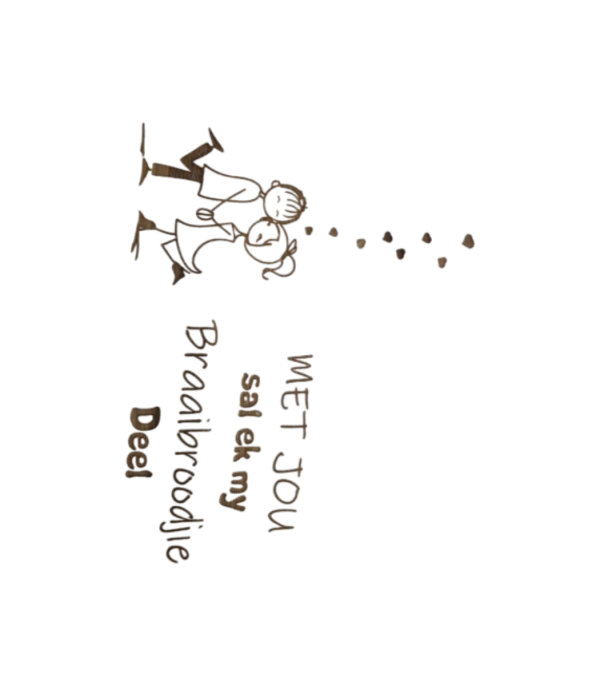 Engraved Braai Board - Met jou sal ek my braaibroodjie deel