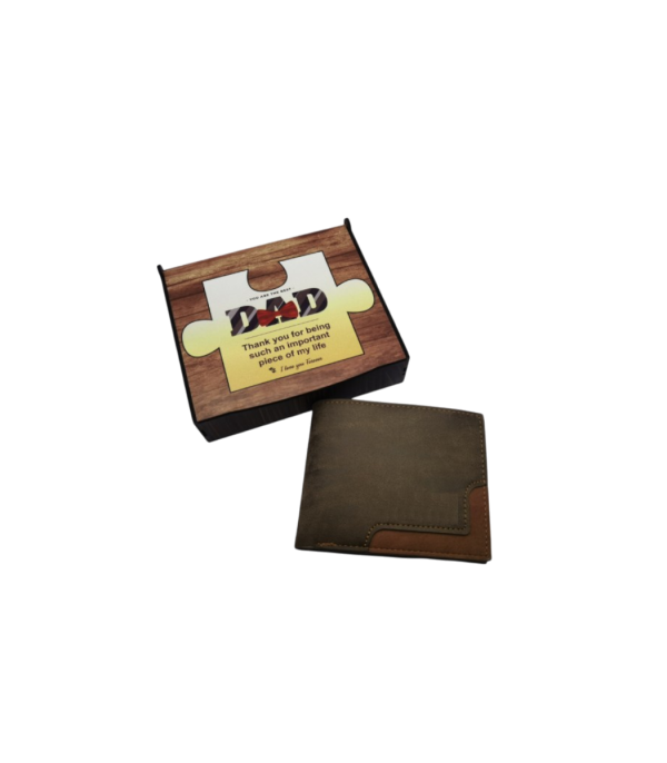Wallet in Gift Box - Best Dad - Coffee
