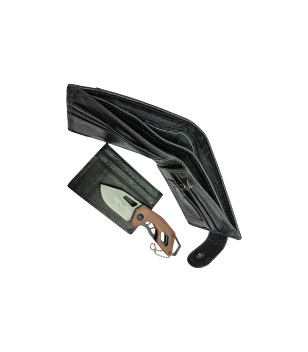Wallet and Pocket Knife Combo (Black)