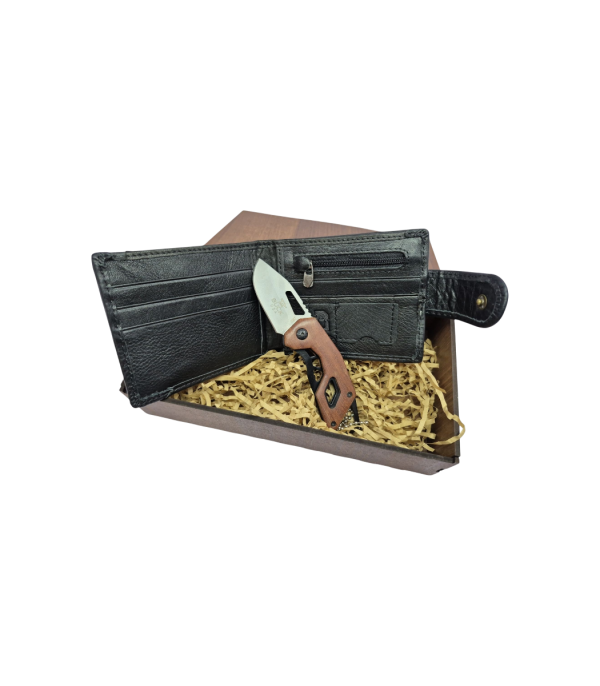 Wallet and Pocket Knife Combo (Black)