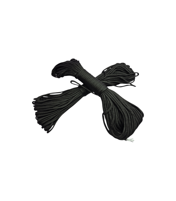 Paracord Rope 31m Length - Black (Two Ropes per Pack)