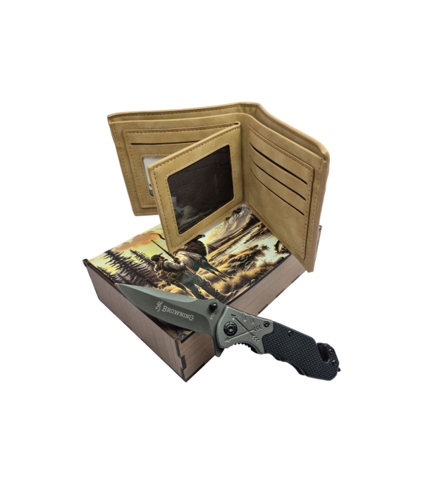 Wallet (Kangaroo) / Pocket Knife F122 Combo in a Gift Box