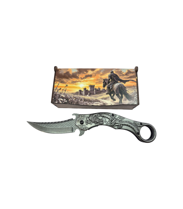 Dragon Engraved Pocket Knife in Gift Box