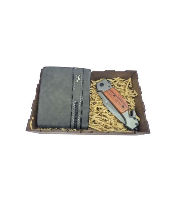Hunting Knife DA167 and Wallet Gift Combo