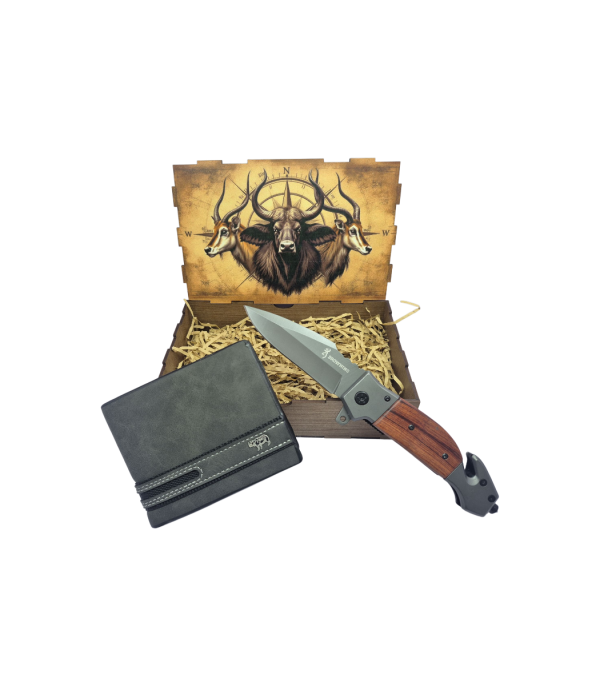 Hunting Knife DA167 and Wallet Gift Combo
