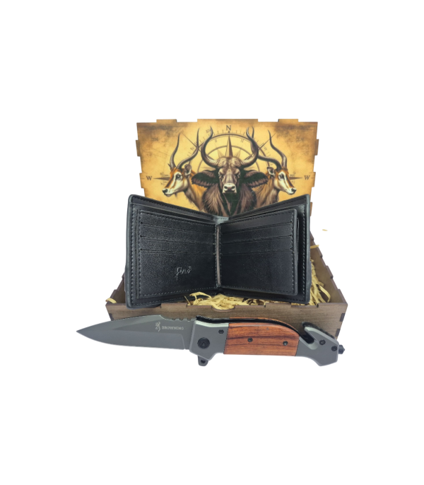 Hunting Knife DA167 and Wallet Gift Combo