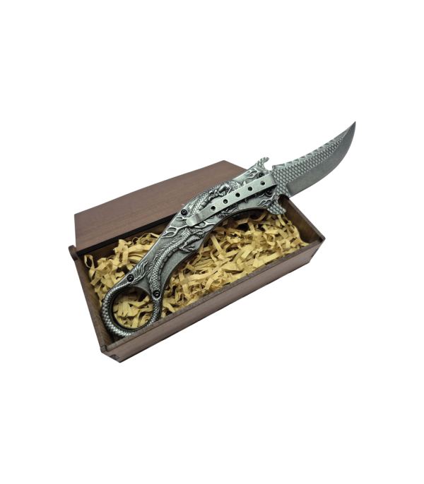 Dragon Engraved Pocket Knife in Gift Box