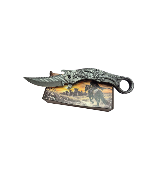 Dragon Engraved Pocket Knife in Gift Box
