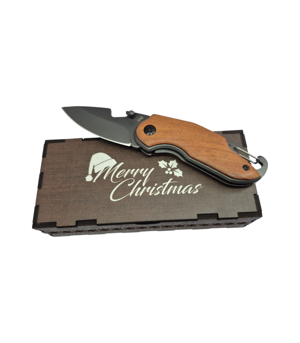 Pocket Knife in a Merry Christmas Gift Box