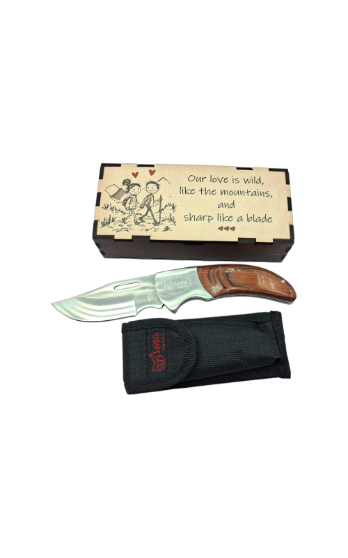 Pocket Knife 0A1 in a gift box - Our Love is wild like the mountains