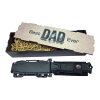 Best Dad Ever Strongarm Fishing Theme Knife Gift Set - black