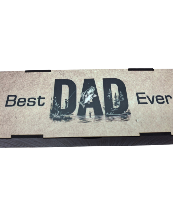 Best Dad Ever Strongarm Fishing Theme Knife Gift Set - green