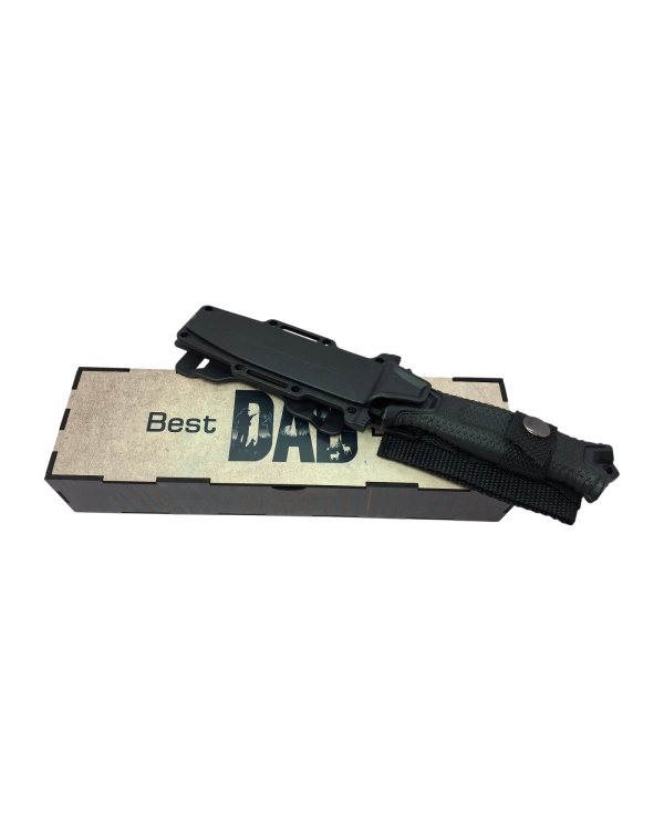 Best Dad Ever Strongarm Hunting Theme Knife Gift Set - Black