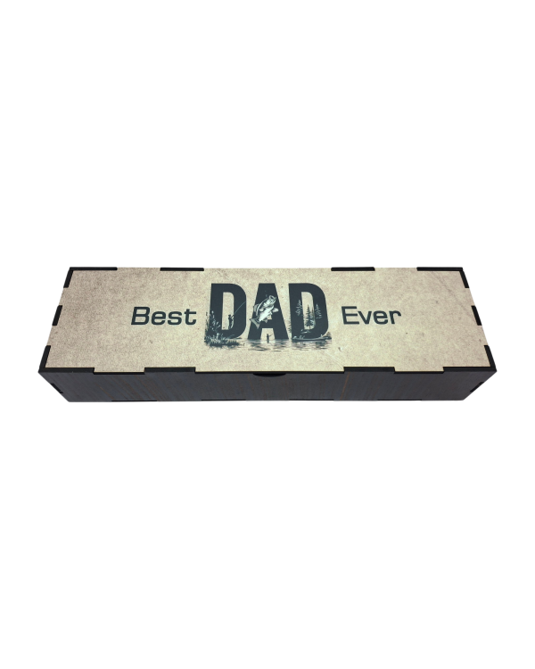 Best Dad Ever Strongarm Fishing Theme Knife Gift Set - green