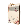 Wooden Gift Box Bag with Handle, Empty MDF Gift Box,  Floral Family Design