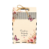 Wooden Gift Box Bag with Handle, Empty MDF Gift Box,  Floral Family Design