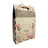 Wooden Gift Box Bag with Handle, Happy Birthday design